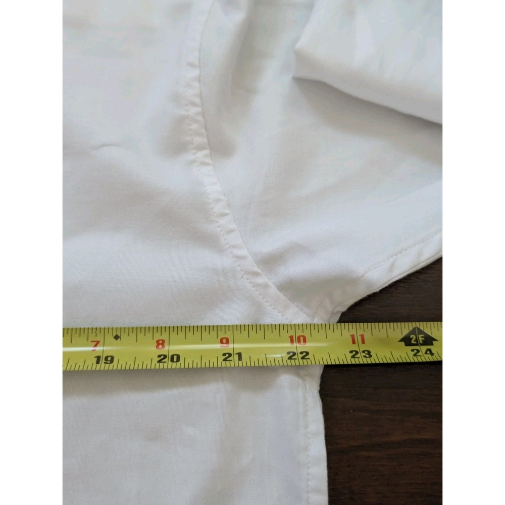 Faherty Brand Women Size Sm White Stretch Oxford Cropped Button Down Shirt NWT - Picture 7 of 9